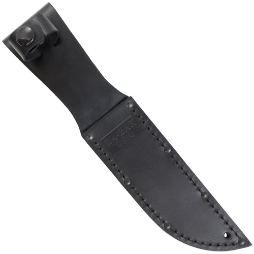 Short Black Kraton G Handle Clip Point Fixed Blade Knife
