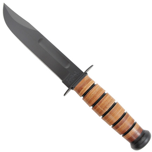 USMC Leather Handle Fixed Blade Knife
