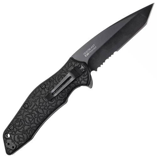 Kuro Black-Oxide Coated Tanto Blade Folding Knife