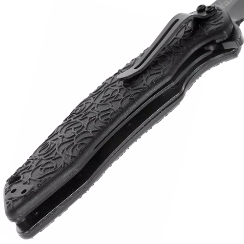 Kuro Black-Oxide Coated Tanto Blade Folding Knife