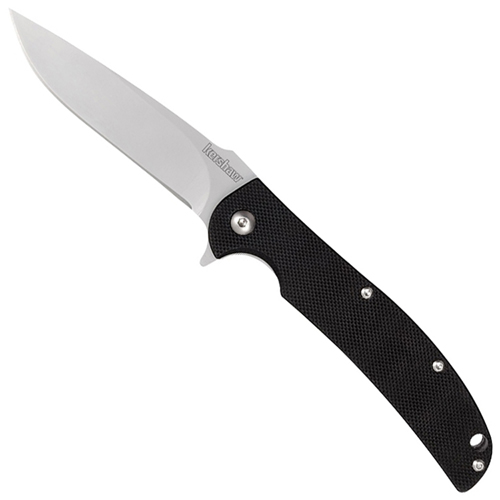 Chill Bead-Blast Finish Drop-Point Blade Folding Knife