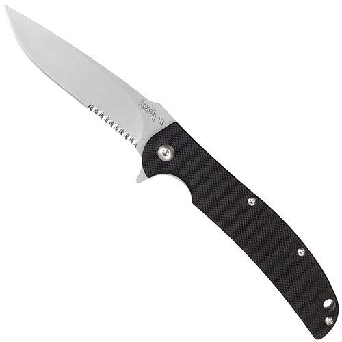 Chill Bead-Blast Finish Drop-Point Blade Folding Knife