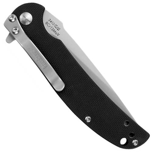 Chill Bead-Blast Finish Drop-Point Blade Folding Knife