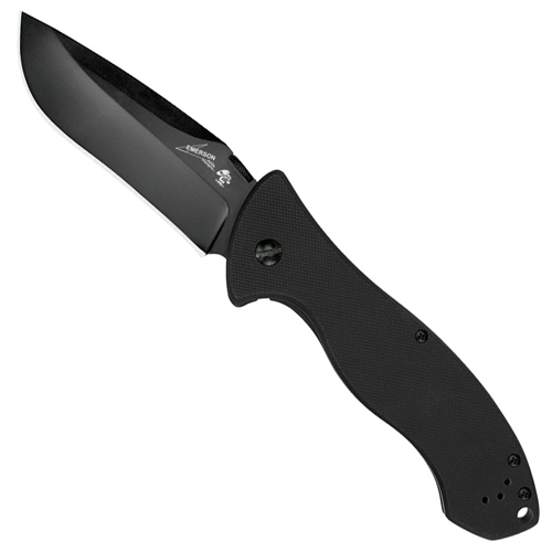 CQC-9K Drop-Point Black-Oxide Coated Folding Blade Knife