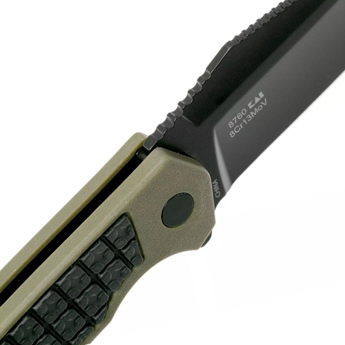 Faultline Black-Oxide Coated Plain Edge Folding Blade Knife