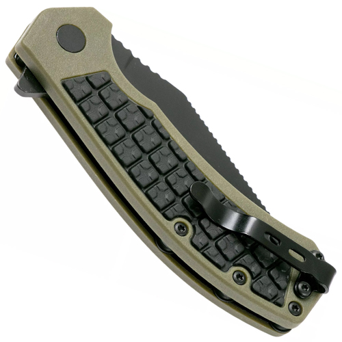 Faultline Black-Oxide Coated Plain Edge Folding Blade Knife