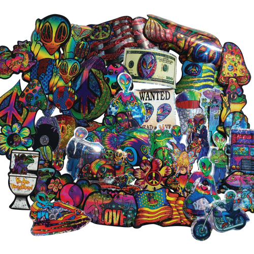  Rainbow Holographic Stickers Vintage 90s