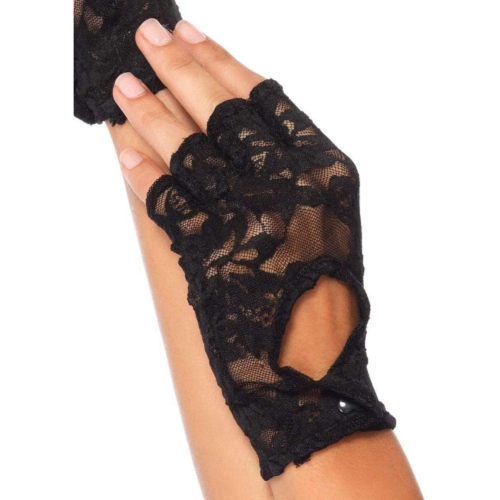 Leg Avenue Keyhole Lace Fingerless Gloves