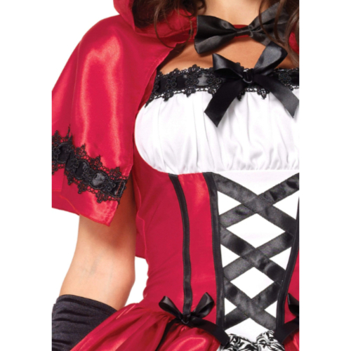 2pc Gothic Red Riding Hood Costume