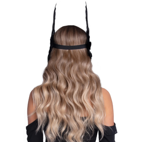 Filigree Medallion Headband Feather