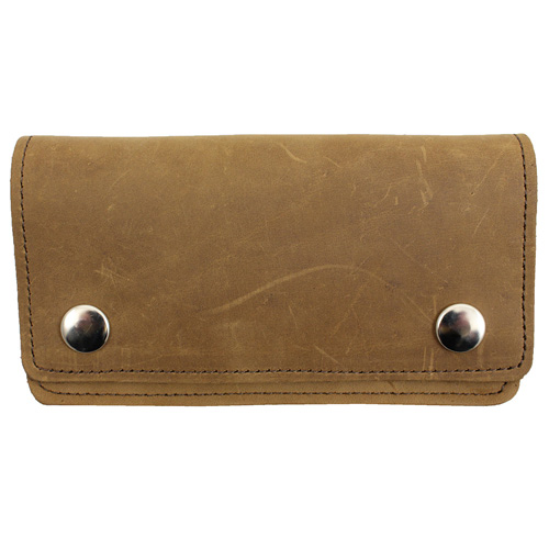 Pull Up Leather Chain Wallet