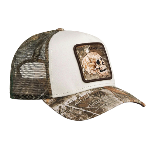 Goorin Bros Cancelled Skull Trucker Hat