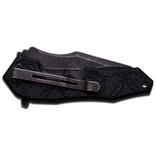 Dark Side Blades Ballistic Folding Knife - Red