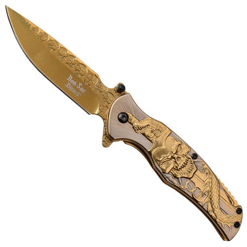 Dark Side Blades Tinite Coated Folding Blade Knife