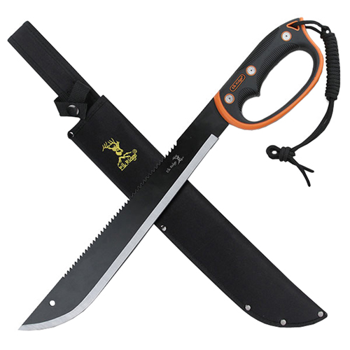 Elk Ridge Black Reverse Serrated Blade Machete