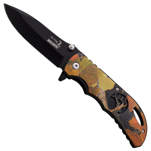 Elk Ridge Stainless Steel Handle w/ Overlay Folding Knife