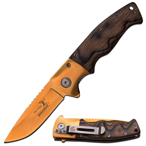 Elk Ridge Wooden Handle Folding Knife