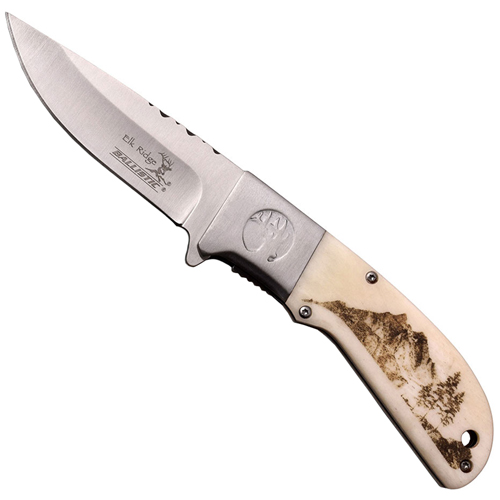 Elk Ridge Stamped Stainless Steel Bolster Folding Knife