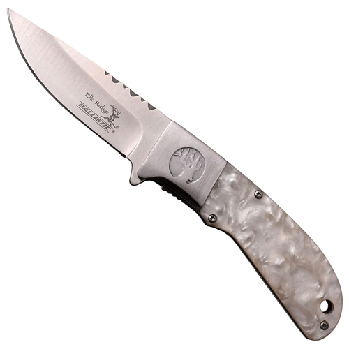 Elk Ridge Stamped Stainless Steel Bolster Folding Knife