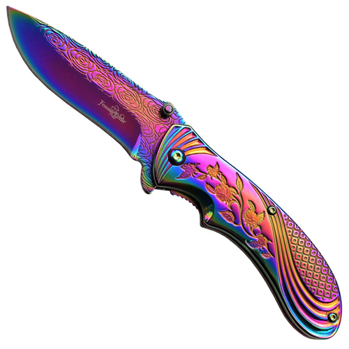 Femme Fatale Ti-Coated Handle Folding Knife