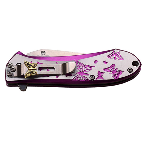 Femme Fatale A010LB Aluminum Handle Folding Knife