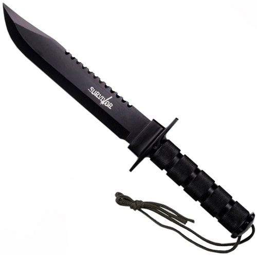 Survivor Fixed Blade Knife with Survival Kit