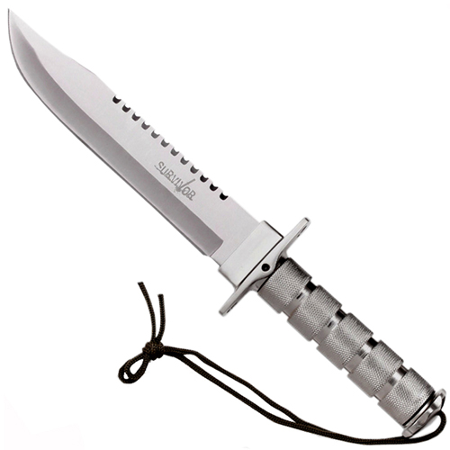 Survivor Fixed Blade Knife with Survival Kit
