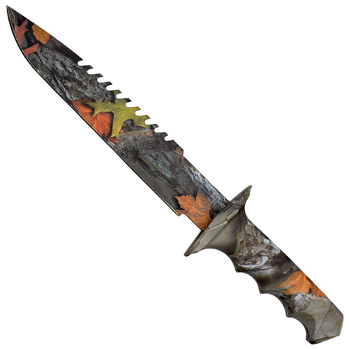 Jungle Master Rubber Handle Fixed Blade Knife w/ Sheath
