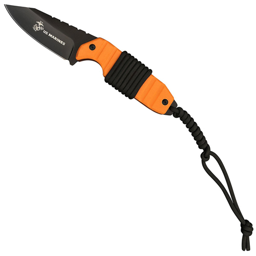 U.S. Marines M-2002OR Plain Edge Fixed Blade Knife w/ Sheath