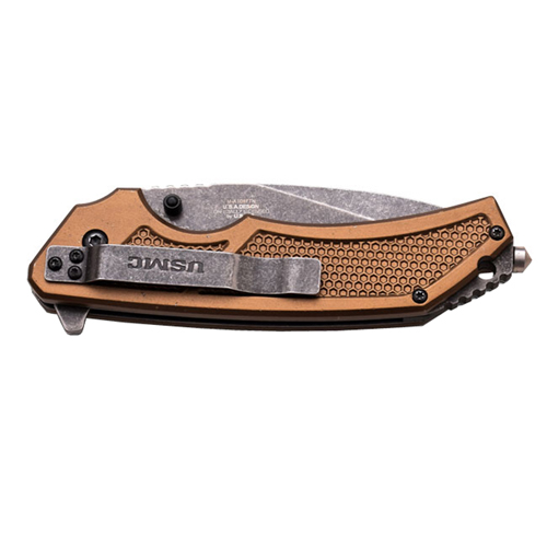 Mtech USA Marines Stonewash Blade Folding Knife