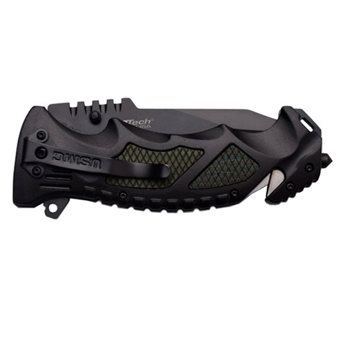 MTech USA Marines 5 Inch Closed Folding Knife w/ Seat Belt Cutter