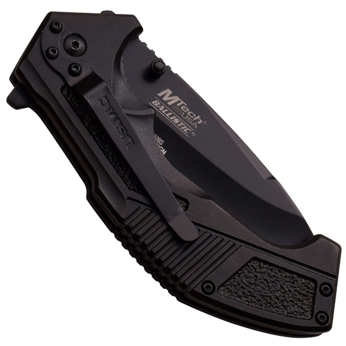 MTech USA Marines Black Anodized Aluminum Handle Folding Knife