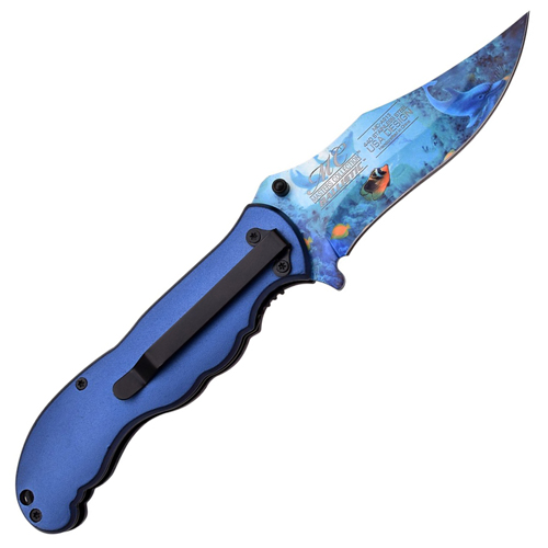 Masters Collection 3D Sculpted Mermaid Art Folding Knife