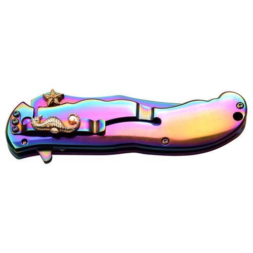 Masters Collection 3D Sculpted Mermaid Art Folding Knife