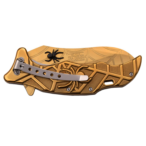 Masters Collection Sculptured Spider Folding Blade Knife