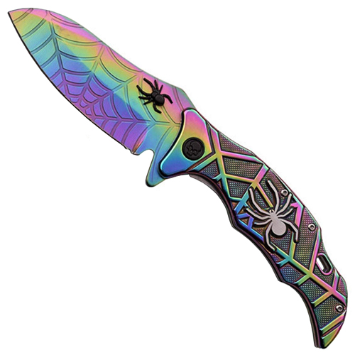 Masters Collection Sculptured Spider Folding Blade Knife
