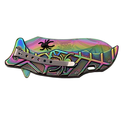 Masters Collection Sculptured Spider Folding Blade Knife