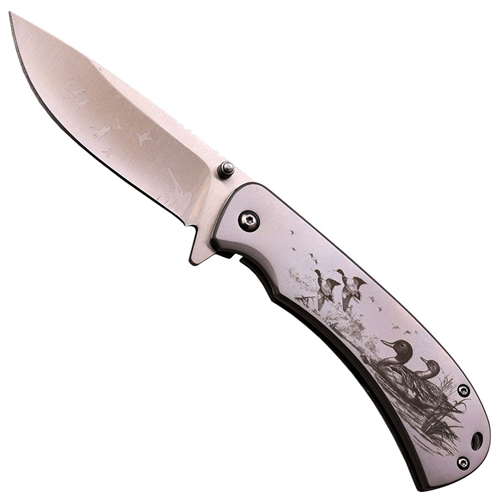 Masters Collection Laser Etch Artwork Folding Blade Knife