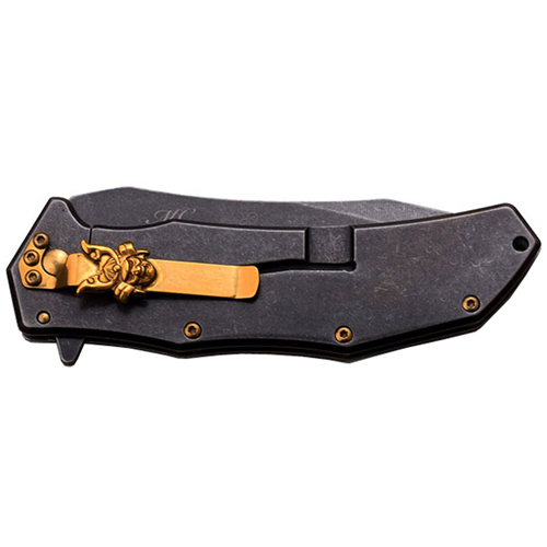 Master Collection Laser Etch Blade 4.75 Inch Closed Folding Knife