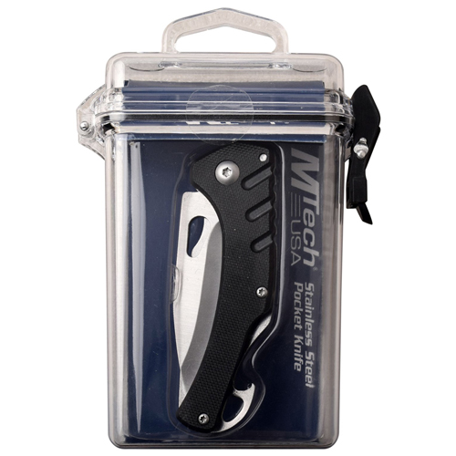 MTech USA G10 Handle Folding Knife w/ Waterproof Case