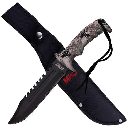 M-Tech USA Digital Camo Nylon Fiber Handle Fixed Blade Knife