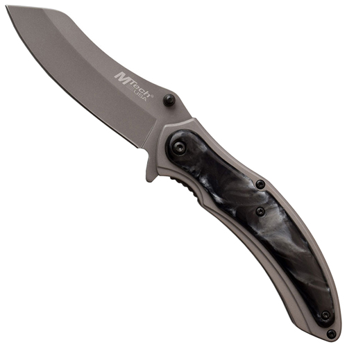 MTech USA Pakkawood Overlay Handle Folding Knife