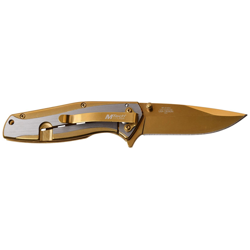 MTech USA Tinite Coated & Satin Handle Folding Knife