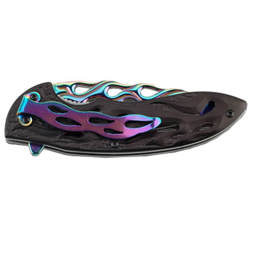 MTech USA Flame Cut Out Pattern Blade Folding Knife