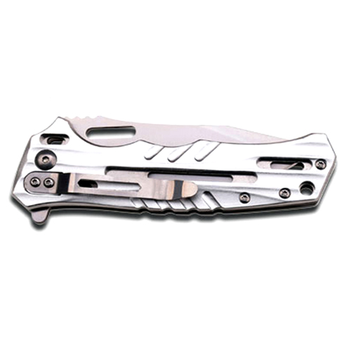 Mtech Folding Knife - Silver Handle
