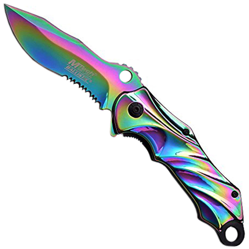 MTech USA A888 Stainless Steel Handle Folding Knife
