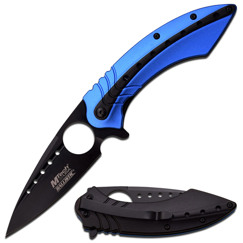 MTech USA Dual Tone Stainless Blade Anodized Handle Folding Knife