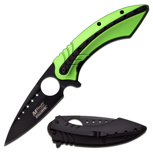 MTech USA Dual Tone Stainless Blade Anodized Handle Folding Knife