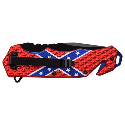 MTech USA Red Anodized Aluminum Handle Folding Knife