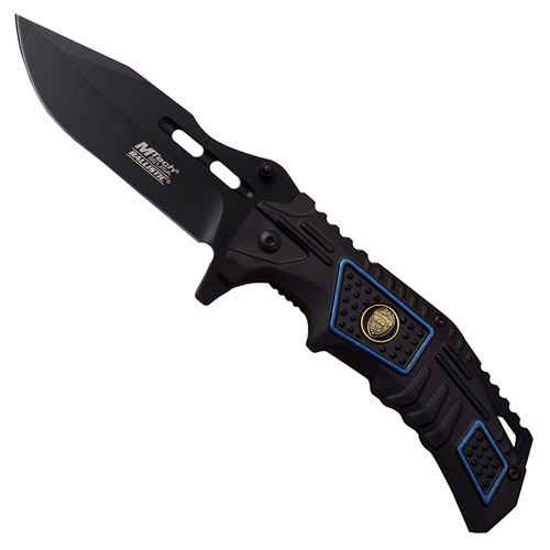 MT-A952 Black 2.8mm Blade 2 Tone Handle Folding Knife